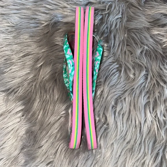 EUC Vera Bradley Flip Flop Tropical Paradise Size Large 9 to 10 - Picture 5 of 7